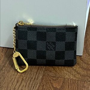 Black Checkered Coin Purse